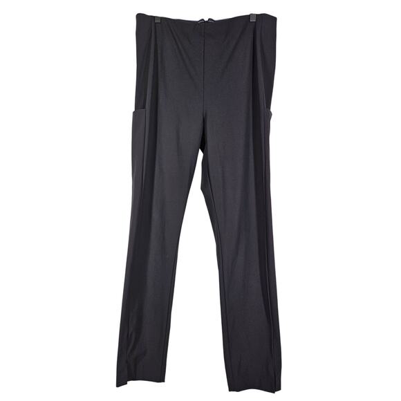 ATHLETA WOMEN'S BLACK RECYCLED NYLON BLEND STRETCH PANTS, SIDE POCKETS SIZE 16T - Picture 1 of 12